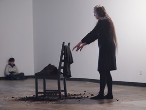 Marilyn Arsem performing in our Main Space.
Come visit us and...