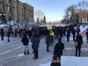 S.O.S. for secession? Only about 150 make it to frigid Wexit rally at Alberta Legislature Building