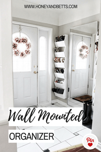 DIY Project | Front Entrance White Wall Mounted Shoe Organizer