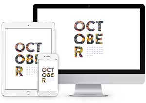 October 2017 Desktop Calendar Wallpaper