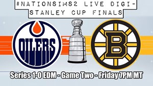 #NationSims2 Live Stream Sim: Stanley Cup Finals – Game 2 – Bruins vs Oilers 7:00pm MT