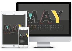 May 2017 Desktop Calendar Wallpaper