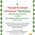 A "Sacred & Simple Christmas" workshop