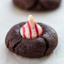 Peppermint Kiss Chocolate Cookies