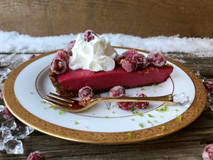 Cranberry Lime Curd Tart with Pecan Ginger Crust: A Festive Finale