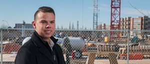 Student builds a strong foundation—literally