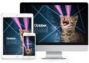 October 2016 Desktop Calendar Wallpaper