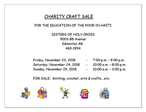 Sisters Of Holy Cross Craft Sale - Nov 23, 24, 25, 2018