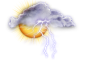 Mainly cloudy. 60 percent chance of showers late this afternoon with risk of a thunderstorm. Wind becoming northwest 20 km/h gusting to 40 near noon. High 21. UV index 5 or moderate.