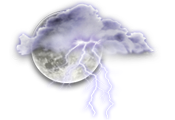Mainly cloudy with 60 percent chance of showers. Risk of a thunderstorm early this evening. Low 11.